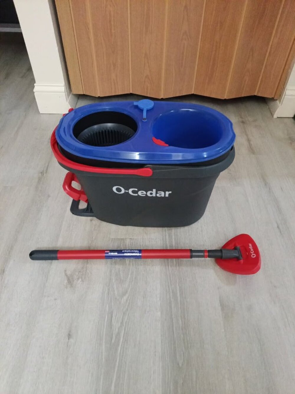 O-Cedar RinseClean Spin Mop With 2-Tank System w/ Telescopic Mop Handle